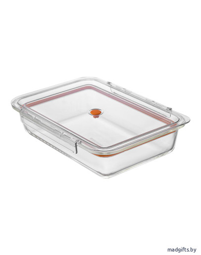 Контейнер для запекания и хранения click glass с крышкой, 2,4 л