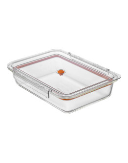 Контейнер для запекания и хранения click glass с крышкой, 2,4 л