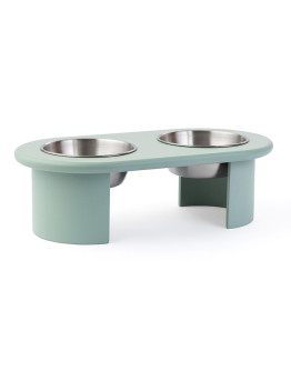 Миска двойная на подставке Плато мятного цвета из коллекции pets essential