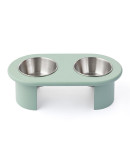 Миска двойная на подставке Плато мятного цвета из коллекции pets essential Миска двойная на подставке Плато мятного цвета из коллекции pets essential