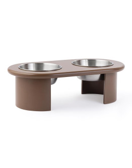 Миска двойная на подставке Плато цвета мокко из коллекции pets essential