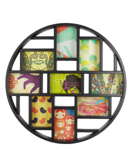 Панно для фотографий luna, черное, 9 эл.