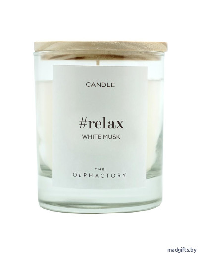 Ароматы для дома: Свеча ароматическая relax - Белый Мускус, 40 ч Свеча ароматическая relax - Белый Мускус, 40 ч