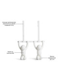 Вешалки: Вешалка надверная buddy белая Вешалка надверная buddy белая