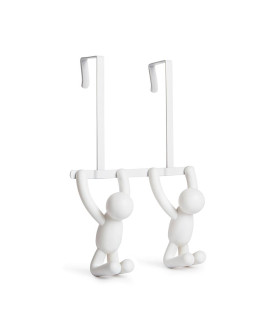 Вешалка надверная buddy, 21,6 см, белая, 2 крючка