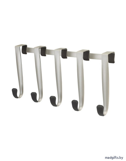 Вешалка надверная schnook 5 крючков черная-никель