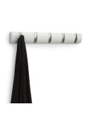 Вешалки: Вешалка настенная горизонтальная flip 5 крючков белая Вешалка настенная горизонтальная flip 5 крючков белая