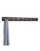 Вешалка настенная горизонтальная flip 8 крючков черная-орех