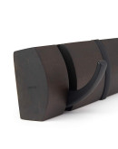 Вешалка настенная горизонтальная flip 8 крючков черная-орех