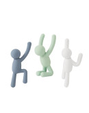 Вешалки: Вешалки-крючки buddy 3 шт. разноцветные мятные Вешалки-крючки buddy 3 шт. разноцветные мятные