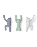 Вешалки-крючки buddy 3 шт. разноцветные мятные