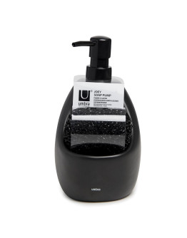 Диспенсер для мыла с подставкой для губки joey, 590 мл, черный