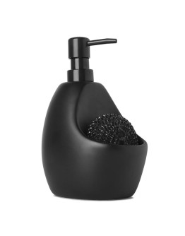 Диспенсер для мыла с подставкой для губки joey, 590 мл, черный