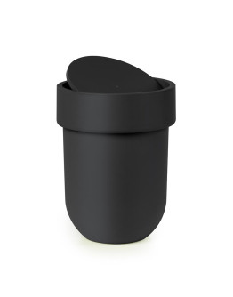 Корзина для мусора с крышкой touch, 6 л, черная