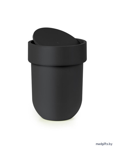 Контейнер мусорный touch с крышкой черный