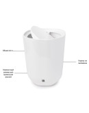 Контейнер мусорный с крышкой step белый