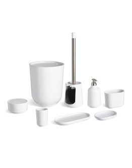 Корзина для мусора с крышкой step, 6,6 л, белая