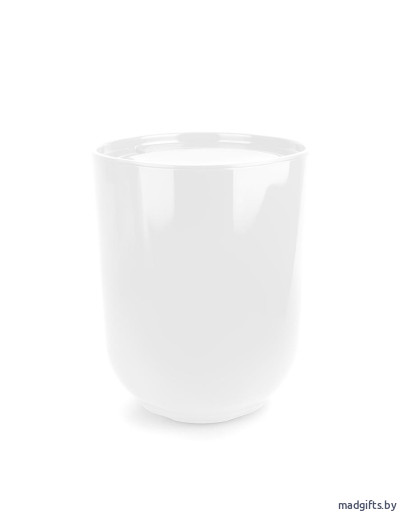 Контейнер мусорный с крышкой step белый