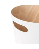 Корзина для мусора woodrow белая-никель