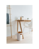 Корзина для мусора woodrow белая-никель