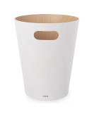 Корзина для мусора woodrow белая-никель