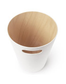 Корзина для мусора woodrow белая-никель