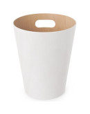 Корзина для мусора woodrow белая-никель