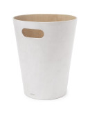 Корзина для мусора woodrow белая-никель