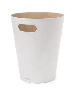 Корзина для мусора woodrow, 7,5 л, белая/дерево