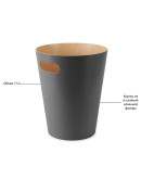 Корзина для мусора woodrow серая
