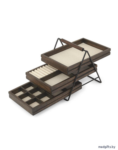 Косметички и органайзеры: Шкатулка для украшений terrace орех Шкатулка для украшений terrace орех