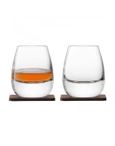 Вино и напитки: Набор из 2 стаканов islay whisky с деревянными подставками 250 мл Набор из 2 стаканов islay whisky с деревянными подставками 250 мл