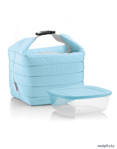 Набор термосумка+контейнер handy малый голубой