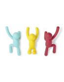 Вешалки: Вешалки-крючки buddy 3 шт. разноцветные яркие Вешалки-крючки buddy 3 шт. разноцветные яркие