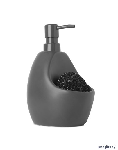 Порядок на кухне: Диспенсер для мыла с подставкой для губки joey графит Диспенсер для мыла с подставкой для губки joey графит