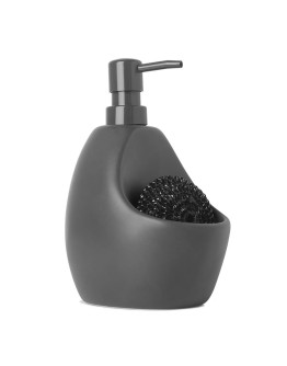 Диспенсер для мыла с подставкой для губки joey, 590 мл, уголь