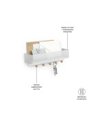 Вешалки: Полка-органайзер estique белая Полка-органайзер estique белая