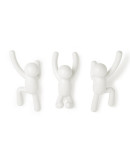 Вешалки: Вешалки-крючки buddy 3 шт. белые Вешалки-крючки buddy 3 шт. белые