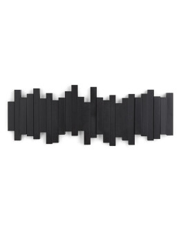 Вешалка настенная sticks, 49,3 см, черная, 5 крючков