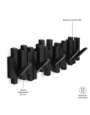 Вешалки: Вешалка настенная sticks черная Вешалка настенная sticks черная