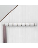 Вешалки: Вешалка настенная горизонтальная flip 8 крючков белая Вешалка настенная горизонтальная flip 8 крючков белая