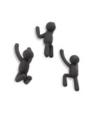 Вешалки: Вешалки-крючки buddy 3 шт. черные Вешалки-крючки buddy 3 шт. черные