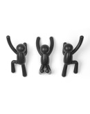 Вешалки: Вешалки-крючки buddy 3 шт. черные Вешалки-крючки buddy 3 шт. черные