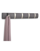 Вешалка настенная flip, 50,8 см, дерево-никель, 5 крючков Вешалка настенная flip, 50,8 см, дерево-никель, 5 крючков