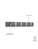 Вешалка настенная flip, 50,8 см, дерево-никель, 5 крючков Вешалка настенная flip, 50,8 см, дерево-никель, 5 крючков