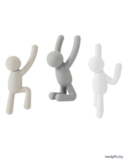 Набор крючков buddy серый, 3 шт.